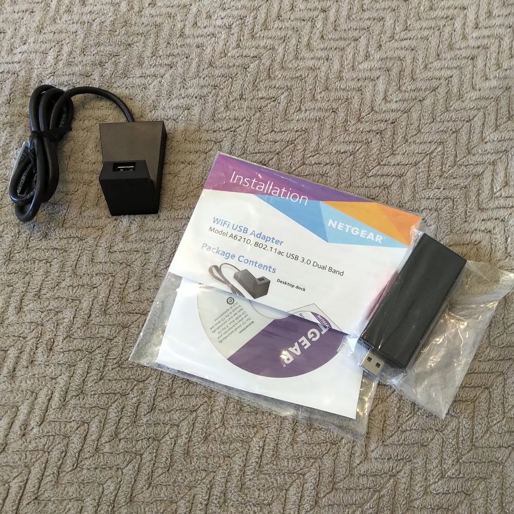 Netgear AC1200 USB 3.0 Dual Band Wi-Fi Adapter A6210-10000R
